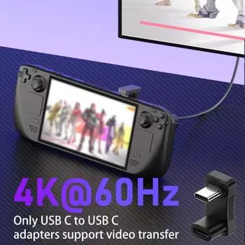 Адаптер Otg типа C, 100 Вт, разрешение формы, высокоскоростная передача данных 10 Гбит/с, передача 4K, угол U, угол 180 градусов B