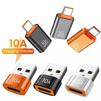 Адаптер OTG Type C - USB-адаптер для быстрой зарядки мобильного телефона/USB-накопителя/планшета black-USB to Type-c