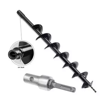 Адаптер патрона для дрели, круглый хвостовик, садовый шнек, адаптер для дрели SDS Plus с резьбой 1/2 дюйма, подходит для беспроводной дрели с проводом