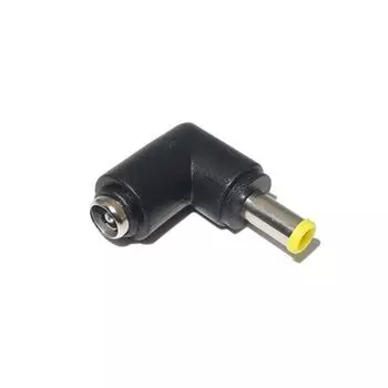 Адаптер-переходник для вилки постоянного тока L-типа Наружный диаметр Внутренний диаметр Наружный диаметр Внутренний диаметр С центральным штифтом Унифицированная полярность вилки EIAJ