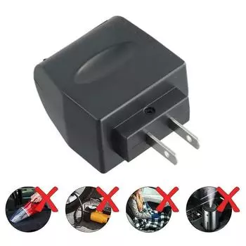 Адаптер переменного тока с автомобильным гнездом, автомобильное зарядное устройство, вилка ЕС и США, 220 В переменного тока на 12 В постоянного тока, для использования в автомобильных электронных устройствах, адаптер прикуривателя B8J8 чёрный