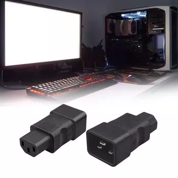 Адаптер питания IEC320 C13 - C20, гнездо C13 - штекер C20, адаптер питания, 10A ACConverter Connector, черный