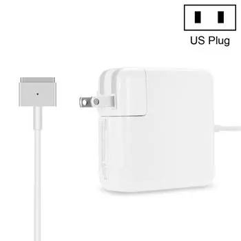 Адаптер питания MagSafe 2 A1436 45 Вт 14,85 В 3,05 А 5-контактный для MacBook, длина кабеля: 1,6 м, вилка США(белый) белый