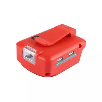 Адаптер питания Milwaukee M1818 V со светодиодным рабочим светом и 2 USB-портами