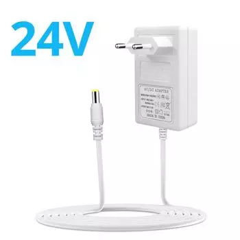 Адаптер питания переменного тока 220 В - 24 В, 1 А, 2 А, полный блок питания, вилка европейского стандарта, работает со светодиодной лентой / трансформатором для освещения бытовой техники 1A белый