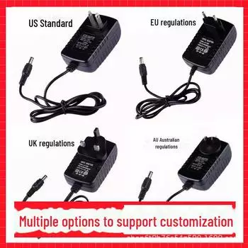 Адаптер питания постоянного тока 12 В, стандарт США (1А/1,5А/2А) для аудио, зарядного устройства, приставки, маршрутизатора, оптического модема 6v1a