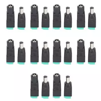 Адаптер питания постоянного тока с разъемами «папа» и «мама» 5,5x2,1 мм для светодиодной ленты камеры видеонаблюдения