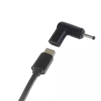 Адаптер питания постоянного тока Тип C Female на 3,5x1,35 3,5x1,35 мм Male Plug Converter 90 Degree PD Power Connector Adapter