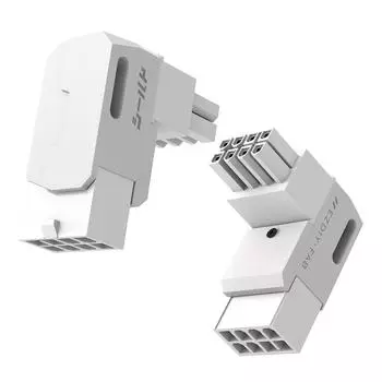 Адаптер питания с угловыми разъемами 90 градусов Адаптер разъема питания видеокарты Black STD