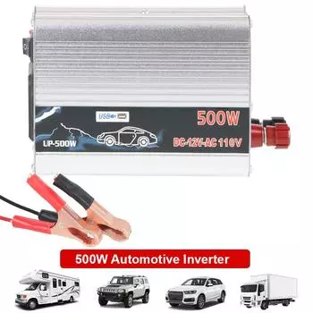 Адаптер питания Сетевая розетка Европейская вилка Защита от перегрузки Преобразователь постоянного тока 12 В в переменный ток 110 В/220 В Розетки 3 порта Выключатель ВКЛ/ВЫКЛ Автомобильный инвертор Зарядные устройства USB 12V to 220V