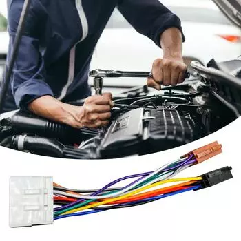 Адаптер питания стерео 14-контактный для звукового кабеля для автомобильных звуковых систем, любителей музыки, чистая передача звука