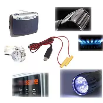 Адаптер питания USB A для устранения батарей, 1,5 В, 3 В, 4,5 В, 6 В, замена батарей LR03 для светодиодных часов 2AAA