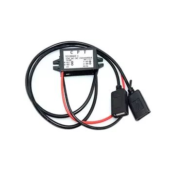 Адаптер питания USB Renjzle Dual Double 2 USB Автомобильный преобразователь Модуль автомобильного преобразователя питания Преобразователь питания DC-DC (Черный1)