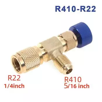 Адаптер предохранительного клапана кондиционера, медный адаптер для заправки холодильного оборудования R410A R22, инструмент для холодильного оборудования R410-R22