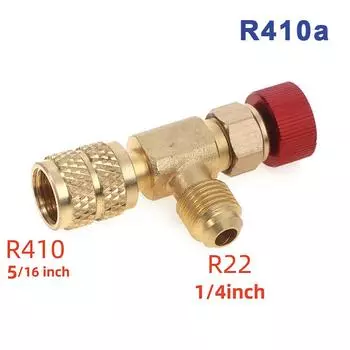 Адаптер предохранительного клапана кондиционера, медный адаптер для заправки холодильного оборудования R410A R22, инструмент для холодильного оборудования R410a
