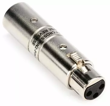 Адаптер преобразования фазы Hosa GXX-195 XLR3-контактный штекер - XLR3-контактный гнездовой серебряный