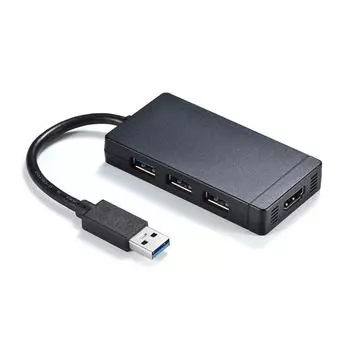 Адаптер-преобразователь Sanwa Direct to HDMI x 3 порта Поддержка расширения дисплея Работа из дома Поддержка 1080p USB3.0 Расширение/дублирование USB3.0