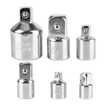 Адаптер преобразователя с трещоткой 1/4 3/8 1/2 3/4 дюйма Набор ударных головок Гаечный ключ Автоаксессуары Редуктор CR-V Сталь 6 шт. Инструменты для ремонта автомобилей и велосипедов 6pc