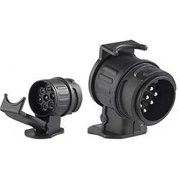 Адаптер прицепа, 13-7-контактный, 12 В, штепсельная вилка прицепного устройства, короткий адаптер для автомобиля 19x15x5cm