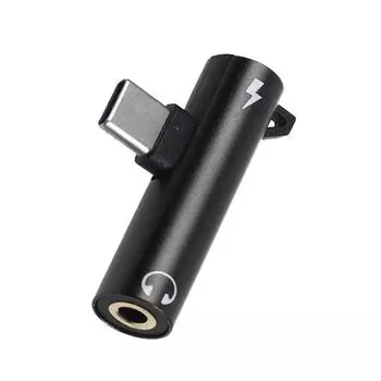 Адаптер Ramidos для зарядки и наушников 2 в 1 Type-C на 3,5 мм Head Aux Audio USB C-кабель One Size красный