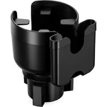 Адаптер-расширитель автомобильного подстаканника 2-в-1 с регулируемым основанием, органайзер-расширитель автомобильного подстаканника с держателем для телефона, подходит для гидросистемы 134*134*175mm чёрный