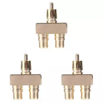 Адаптер RCA AV аудио-видео разветвителя 1 штекер на 2 гнезда преобразователя