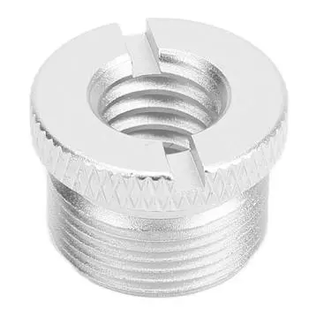 Адаптер резьбы для микрофонной стойки 38 дюймов с внутренней резьбой на 58 дюймов с наружной резьбой, серебристый F19B