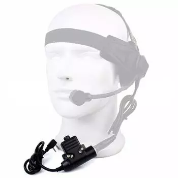 Адаптер с 2-контактным разъемом для тактической гарнитуры U94 PTT с кнопкой Push to Talk, штекер кабеля адаптера для рации