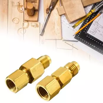 Адаптер с внутренней резьбой 1/2 дюйма Acme на наружную резьбу 1/4 дюйма, сердечник клапана и адаптер для вакуумного насоса 6014, внутренняя резьба 1/4 дюйма Acme на 1/2 дюйма Acme