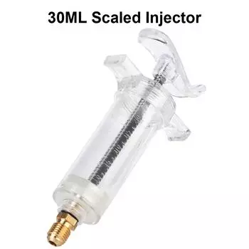 Адаптер SAE 1/4 , шланг для заправки инжектора хладагента кондиционера автомобиля, набор для заправки охлаждающей жидкости кондиционера, быстроразъемное соединение 30 мл, 1 унция