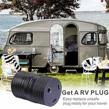 Адаптер шнура питания для автофургона 125 В, вилка адаптера для автофургона, 50 А на 50 А, гнездовой разъем (AU Plug) Аксессуары для автомобильных аккумуляторных батарей чёрный