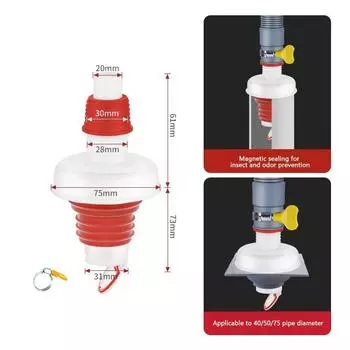 Адаптер сливной трубы для раковины с защитой от запаха, дренажная труба для водопровода, дренажные принадлежности для стиральной машины 8