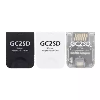 Адаптер слота для карты памяти GC2SD для Micro SD, легкий Plug and Play для игровых консолей GameCube Wii, адаптер для чтения SD-карт White
