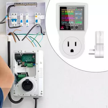 Адаптер Smart Socket AU с большим экраном для измерения мощности бытовой техники, стиль A Style A