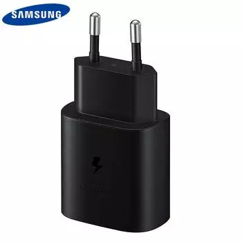 Адаптер сверхбыстрой зарядки Samsung для Samsung Galaxy S20 S21 S22 S23 S23 Ultra Note 20 Note 10 Z Flip 4 Fold 5 4 3 чёрный