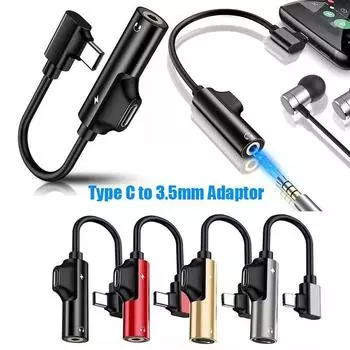 Адаптер типа C Адаптер для наушников Aux-кабель Аудио разветвитель типа C Аудиоадаптер с разъемом типа C на 3,5 мм красный