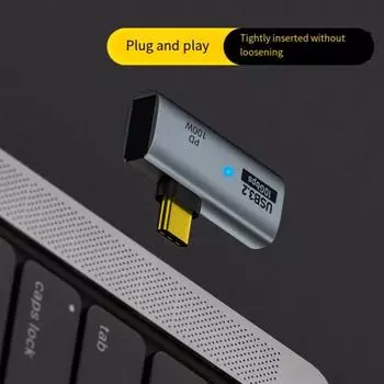 Адаптер типа C Быстрая передача данных OTG 10 Гбит/с 100 Вт PD зарядка Зарядный преобразователь USB3.2/Type-C