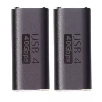 Адаптер типа C на тип C, гнездо на гнездо, передача данных 40 Гбит/с, быстрая зарядка 100 Вт, прямой USB C