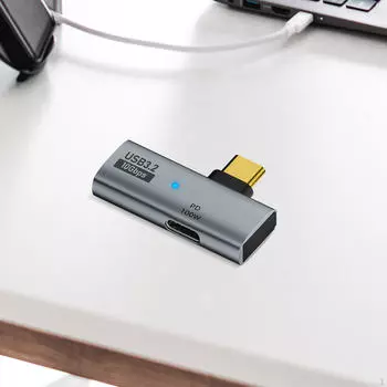 Адаптер типа C на USB, разъемы «папа-мама», видеовыход, передача данных 10 Гбит/с с зарядкой PD для