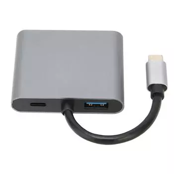 Адаптер типа C, передача 5 Гбит/с, помехоустойчивый многопортовый коммутатор из алюминиевого сплава 4K типа C