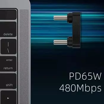 Адаптер типа C с углом наклона 180 градусов, U-образный адаптер питания для зарядки «папа-папа»