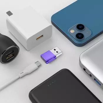 Адаптер типа C Стабильный легкий компактный размер Зарядка Быстрая передача данных Гнездо типа C на USB зелёный