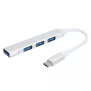 Адаптер TypeC to USB Hub Dock из алюминиевого сплава USB3.0 4Port для телефона и компьютера