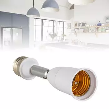 Адаптер-удлинитель для патрона лампочки E26/E27, 180-градусный гибкий светильник, регулируемый средний цоколь E26/E27 - E26/E27