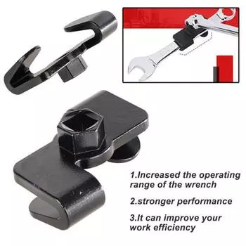 Адаптер-удлинитель гаечного ключа, нержавеющий, устойчивый к коррозии, легкий портативный универсальный адаптер для ключей, аксессуары чёрный