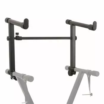 Адаптер-удлинитель подставки для клавиатуры Miwayer X style, регулируемая по ширине подставка для клавиатуры, 2-уровневая чёрный