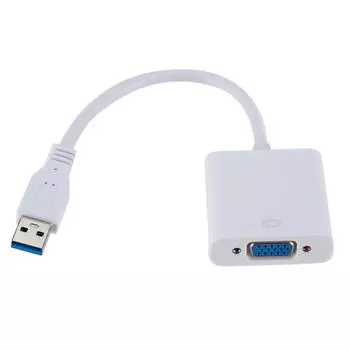 Адаптер USB3.0 к VGA USB к VGA Внешняя видеокарта VGA-конвертер для настольного ноутбука ПК для монитора чёрный
