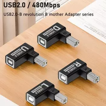 Адаптер USB 2.0 B-типа, удлинитель «папа-мама» для подключения принтера и сканера, высокоскоростная передача данных Down