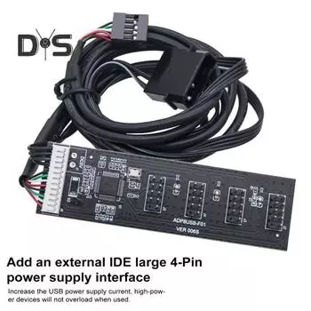 Адаптер USB 2.0 Hub с 9-контактным разъемом-разветвителем. Высокоскоростная передача данных. Высокая совместимость. Разветвитель расширения материнской платы Plug-and-Play. чёрный