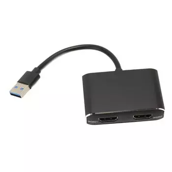 Адаптер USB 3.0 для двух HD-мультимедийных интерфейсов 1920x1080P 5 Гбит/с USB C-разветвитель для 2 мониторов с расширением